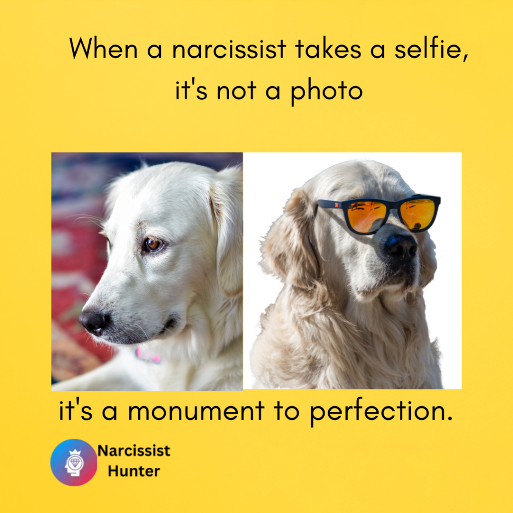When a narcissist takes a selfie, narcissist memes