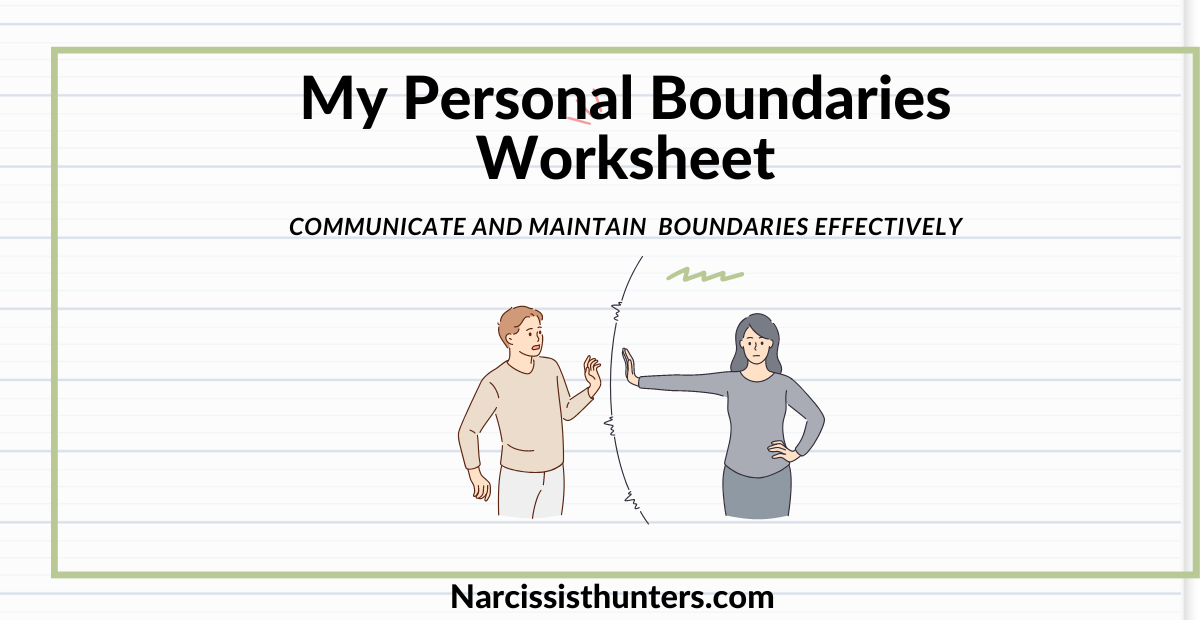 My Personal Boundaries Worksheet