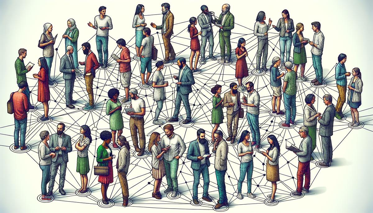 Image showing a network of people engaged in conversation