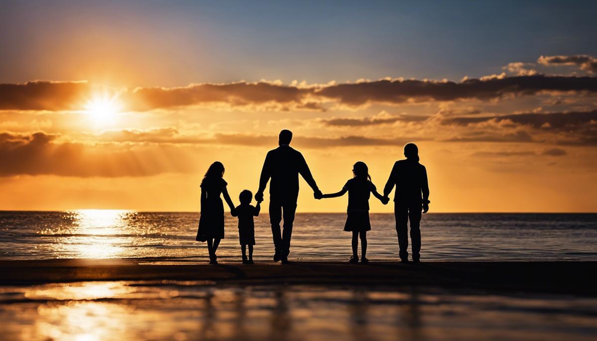 Image of a family holding hands, symbolizing unity and support during trials